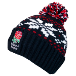 ENGLAND TEXT BOBBLE BEANIE